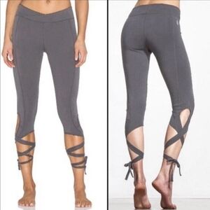 FP Movement by Free People Charcoal Wrap Leggings Size XS